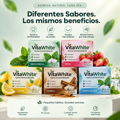 VitaWhite™ Chicles Remineralizantes para el Cuidado Dental