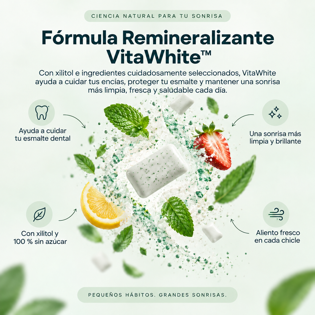 VitaWhite™ Chicles Remineralizantes para el Cuidado Dental